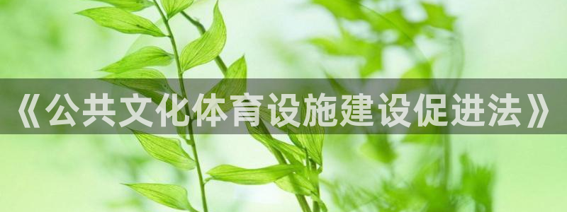 意昂5(KGAME)五金厂：《公共文化体育设施建设促进法》 